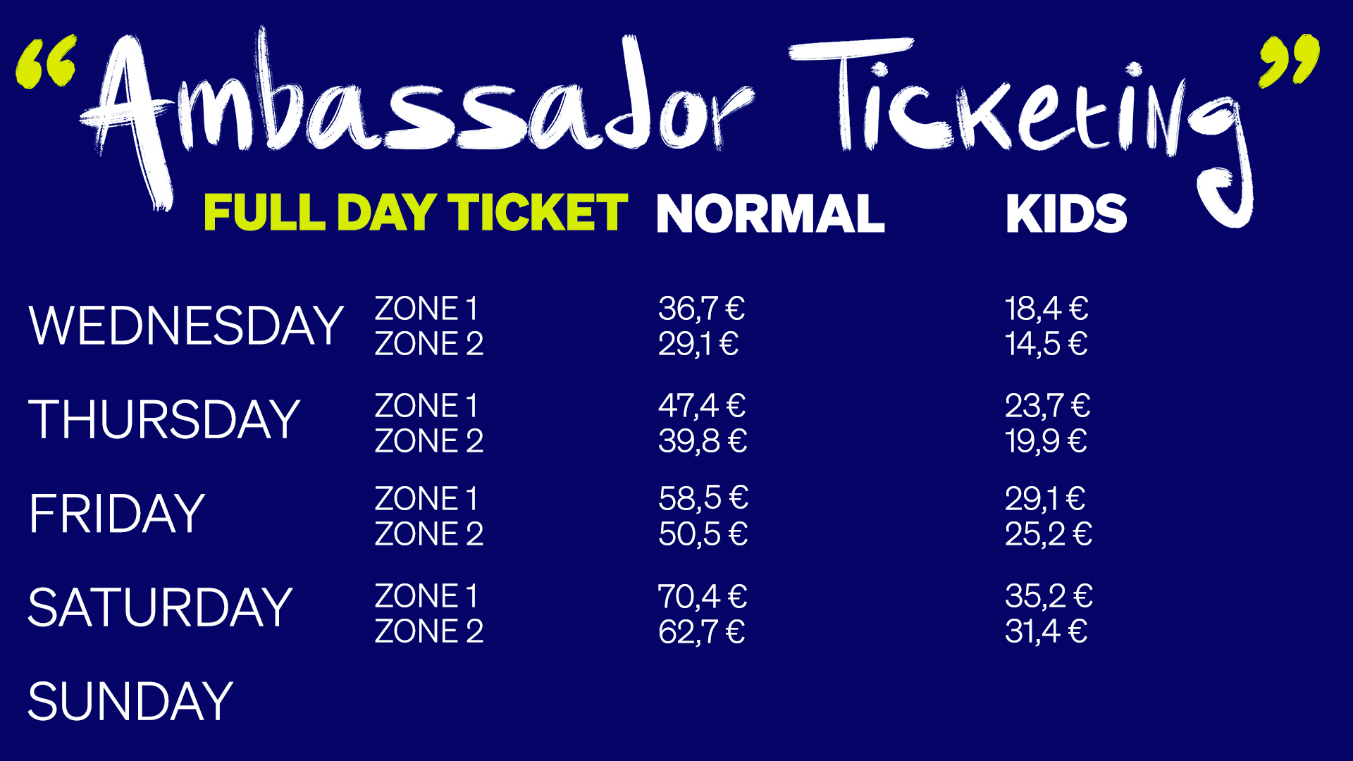 Ambassador DAY TICKET (1)